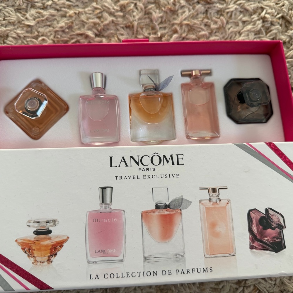 Lancome Travel Exclusive Perfume Set - Pink and Black Bottles